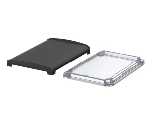 Bopla BOV 1712 FG-9005 - OT G-SILC (48424350.SILC) - BoVersa transparent plastic lid with full black design cover with silicone seal (170 x 120 x 21 mm)