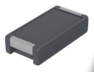 Bopla BA 241306 F-7024 (00125224) - aluminum enclosure with a recess in the cover and  neoprene seal (259 x 128 x 60 mm)