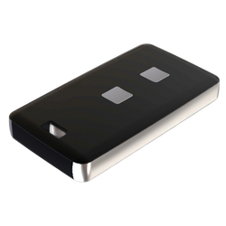 Teko - REMO-TEK series (13122.44) - enclosure for the remote control in black with chrome-plated metal sides (71,5 x 39,3 x 11,5 mm)