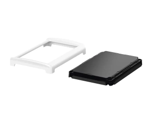 Bopla BOV 1209 FO-9003 - OT-9005-SILC (48312235.SILC) - black BoVersa plastic lid with open white design cover with silicone seal (125 x 88 x 19 mm)