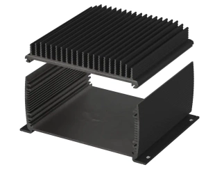 BOPLA ABPH 1680-0150 KWL (84468150) - aluminium profile, horizontally-divided with wall brackets and radiator (169 x 82 x 150 mm)