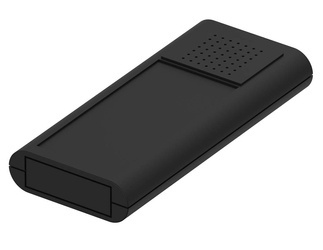 Bopla BOS 602-9005 (34602000) - hand-held enclosure with battery compartment (2 x 9V) and loudspeaker grille (172 x 77 x 25 mm)