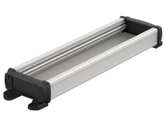 BOPLA ELPU 620-0200 DW (83627200.S7) - aluminium profile, open on one side with wall brackets (57.5 x 22 x 200 mm)