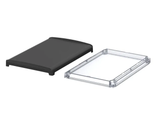 Bopla BOV 2819 FG-9005 - OT G-SILC (48428650.SILC) - BoVersa transparent plastic lid with full black design cover with silicone seal (275 x 185 x 29 mm)