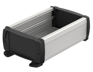 BOPLA ELPU 1050-0150 DW (83057150.S7) - aluminium profile, open on one side with wall brackets (106 x 52 x 150 mm)