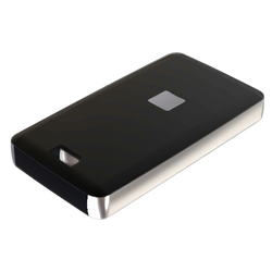 Teko - REMO-TEK series (13121.44) - enclosure for remote controler in black with chrome-plated metal sides (71,5 x 39,3 x 11,5 mm)