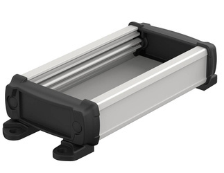 BOPLA ELPU 620-0100 DW (83627100.S7) - aluminium profile, open on one side with wall brackets (57.5 x 22 x 100 mm)