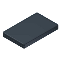 Teko - POCKET CARD series (PC-XIR.4) - universal enclosure in dark gray with opening for LED (85 x 54 x 10 mm)