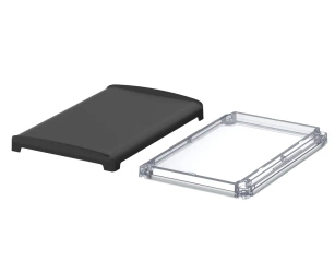 Bopla BOV 2114 FG-9005 - OT G-SILC (48426450.SILC) - BoVersa transparent plastic lid with full black design cover with silicone seal (210 x 140 x 24 mm)