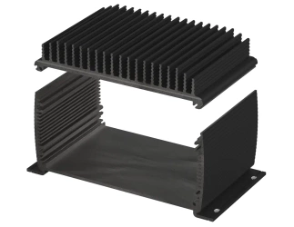 BOPLA ABPH 1680-0100 KWL (84468100) - aluminium profile, horizontally-divided with wall brackets and radiator (169 x 82 x 100 mm)