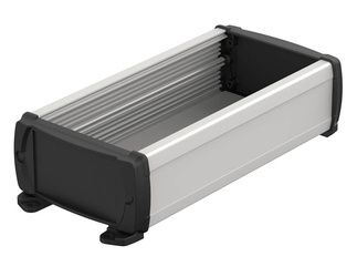 BOPLA ELPU 1050-0200 DW (83057200.S7) - aluminium profile, open on one side with wall brackets (106 x 52 x 200 mm)
