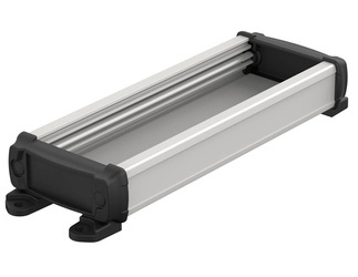 BOPLA ELPU 620-0150 DW (83627150.S7) - aluminium profile, open on one side with wall brackets (57.5 x 22 x 150 mm)