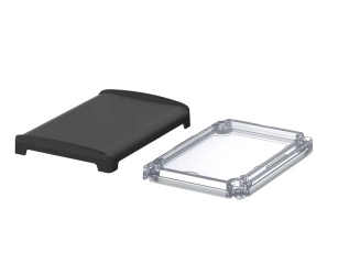 Bopla BOV 1209 FG-9005 - OT G-SILC (48422250.SILC) - BoVersa transparent plastic lid with full black design cover with silicone seal (125 x 88 x 19 mm)