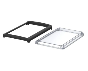 Bopla BOV 2819 FO-9005 - OT G-SILC (48328650.SILC) - BoVersa transparent plastic lid with open black design cover with silicone seal (275 x 185 x 29 mm)