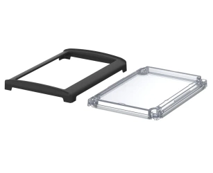Bopla BOV 1712 FO-9005 - OT G-SILC (48324350.SILC) - BoVersa transparent plastic lid with open black design cover with silicone seal (170 x 120 x 21 mm)