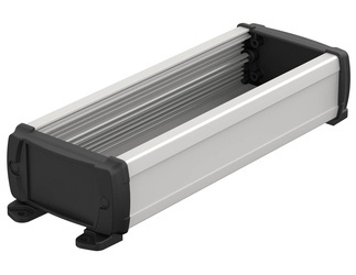 BOPLA ELPU 840-0200 DW (83847200.S7) - aluminium profile, open on one side with wall brackets (80 x 42 x 200 mm)