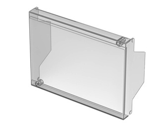 Bopla CNH 100 N (65010060) - hinged hood, narrow (9mm), crystal-clear