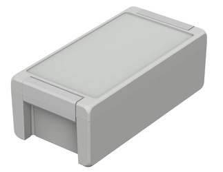 Bopla BA 241309 F-7035 (00125235) - aluminum enclosure with a recess in the cover and neoprene seal (259 x 128 x 90 mm)