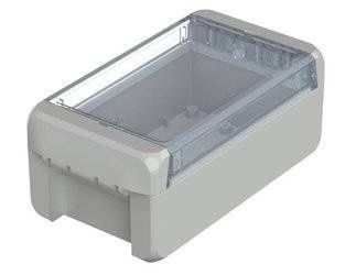 Bopla B 140806 PC-V0-G 7035 (96023125) - universal enclosure with crystal-clear lid (151 x 80 x 60 mm)