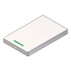 Teko - POCKET CARD series (PC-IR.7) - universal enclosure in white with opening for flat cable and LED (85 x 54 x 10 mm)