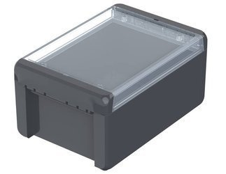 Bopla B 181309 PC-V0-G 7024 (96024234) - universal enclosure with crystal-clear lid (191 x 125 x 90 mm)