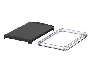 Bopla BOV 2819_ FG 9005 D G (48428650) - BoVersa transparent plastic lid with full black design cover (275 x 185 x 29 mm)