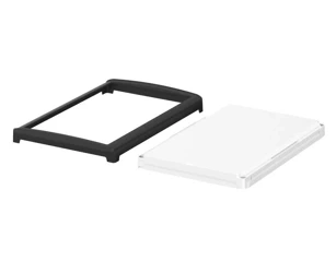 Bopla BOV 2819_ FO 9005 D 9003 (48318653) - white BoVersa plastic lid with open black design cover (275 x 185 x 29 mm)