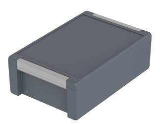 Bopla BA 342412 F-7024 (00127544) - aluminum enclosure with a recess in the cover and neoprene seal (363 x 242 x 120 mm)