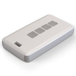 Teko - REMO-TEK series (13124.30) - enclosure for the remote control in white with light grey sides (71,5 x 39,3 x 11,5 mm)