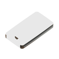 Teko - REMO-TEK series (13120.47) - enclosure for the remote controler in white with chromed-plated metal sides (71,5 x 39,3 x 11,5 mm)