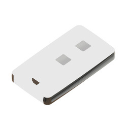 Teko - REMO-TEK series (13122.47) - enclosure for the remote controler in white with chrome-plated metal sides (71,5 x 39,3 x 11,5 mm)