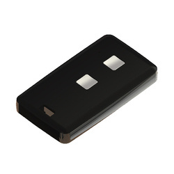 Teko - REMO-TEK series (13122.44) - enclosure for the remote control in black with chrome-plated metal sides (71,5 x 39,3 x 11,5 mm)