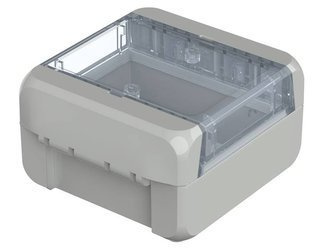 Bopla B 080805 PC-V0-G 7035 (96021115) - universal enclosure with crystal-clear lid (89 x 80 x 47 mm) 