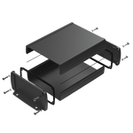 Teko - TEKAM series (TEKAM-32L/E.9) -  open aluminum alloy enclosure (145 x 105.9 x 45.8 mm)