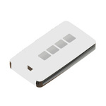 Teko - REMO-TEK series (13124.47) - enclosure for the remote control in white with chrome-plated metal sides (71,5 x 39,3 x 11,5 mm)