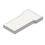 Teko - TBT series (TBT-1BK.7) - white handheld enclosure with battery compartment(210 x 116 x 25 mm)