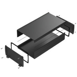 Teko - TEKAM 5 series (TEKAM-54L/E.9) - open aluminum alloy enclosure (200 x 167 x 300 mm)
