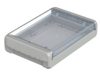 Bopla B 181304 PC-V0-G 7035 (96024245) - universal enclosure with crystal-clear lid (191 x 125 x 40 mm)