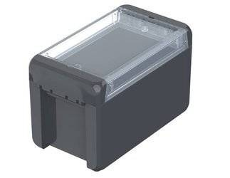 Bopla B 140809 PC-V0-G 7024 (96023134) - universal enclosure with crystal-clear lid (151 x 80 x 90 mm)