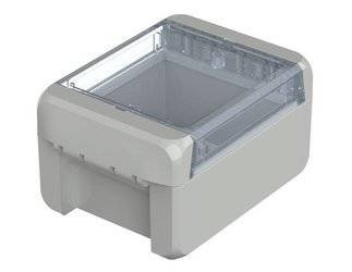 Bopla B 100806 PC-V0-G 7035 (96022125) - universal enclosure with crystal-clear lid (113 x 80 x 60 mm)