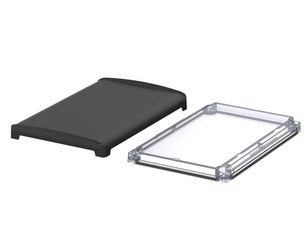 Bopla BOV 2114_ FG 9005 D G (48426450) - BoVersa transparent plastic lid with full black design cover (210 x 140 x 24 mm)