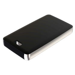 Teko - REMO-TEK series (13120.44) - enclosure for the remote controler in black and  chrome-plated metal sides (71,5 x 39,3 x 11,5 mm)