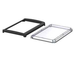 Bopla BOV 2819_ FO 9005 D G (48328650) - BoVersa transparent plastic lid with open black design cover (275 x 185 x 29 mm)