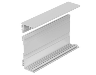 Bopla ARPG 75/31-140 (87031400) - split profile of the Alurail enclosure base (25.5 x 75 x 130 mm)