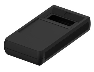 Bopla BOS 705-9005 (34705000) - hand-held enclosure with battery compartment (2 x 9V) , display opening 18 x 48 mm and side-fitted slide for switch (150 x 80 x 30 mm)