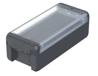 Bopla B 180806 PC-V0-G 7024 (96024124) - universal enclosure with crystal-clear lid (191 x 80 x 60 mm)