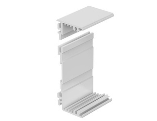 Bopla ARPG 75/31-52,5 (87030525) - split profile of the Alurail enclosure base (25.5 x 75 x 42.5 mm)