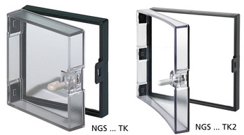 Bopla NGS 98 TK2 (17980002) - transparent front cover mounted with a latch with a plastic lock gag for NGS 98.. and NGS 9806-GR.