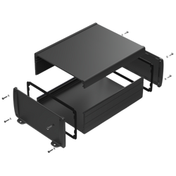 Teko - TEKAM 5 series (TEKAM-52L/E.9) - open aluminum alloy enclosure (200 x 167 x 82 mm)