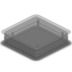 Teko - TEK-B series (TEK-MBD.0) - transparent universal enclosure (103.4 x 103.4 x 27.8 mm)